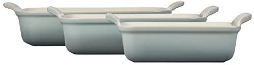 Stoneware Heritage Set 3 Rectangular Dishes White 7k