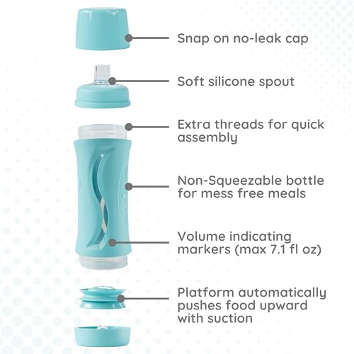 Baby Food Bottle Self Feeder Silicone Reusable Aq7