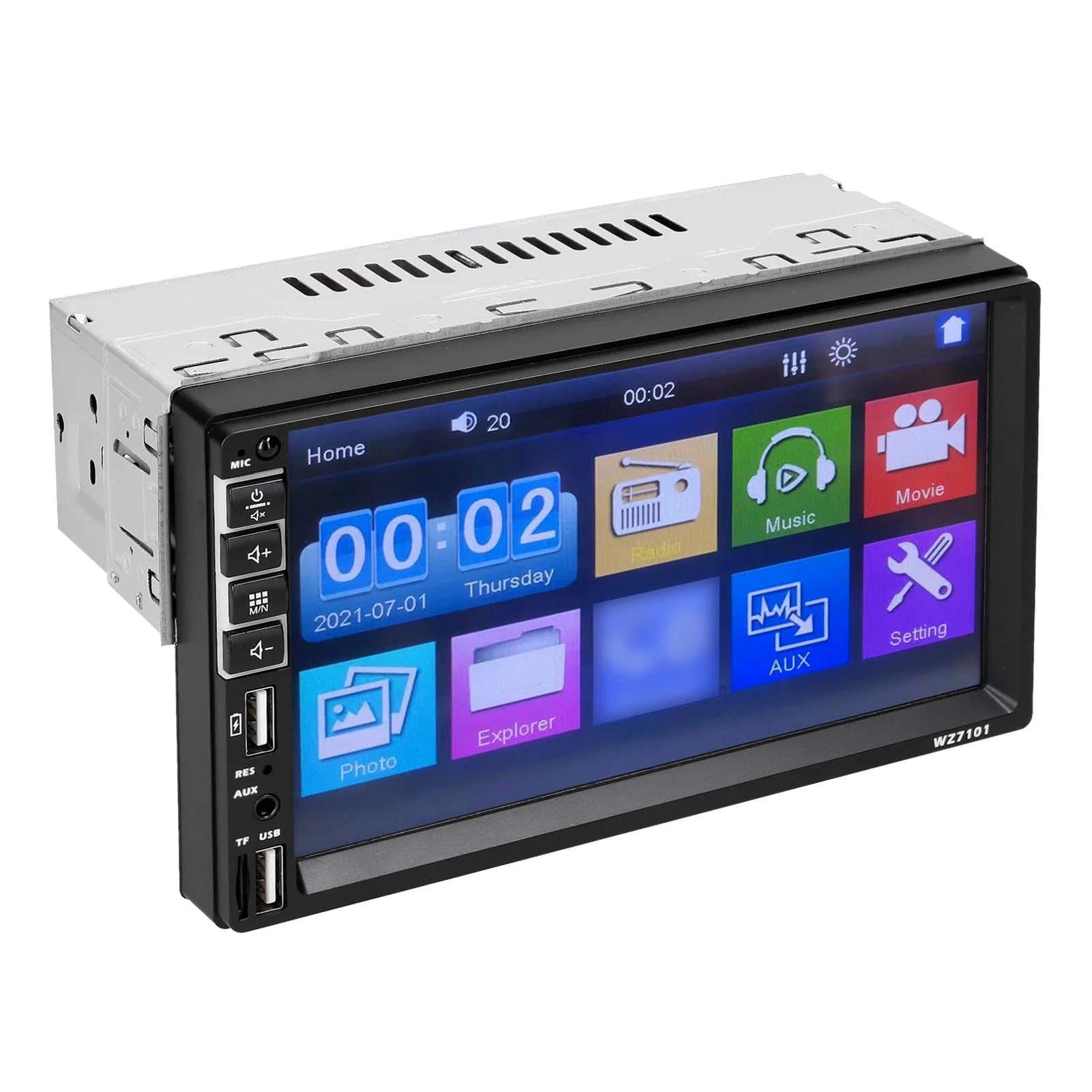 Single Din Car Stereo 7 Inch Touchscreen MP5 Player A7