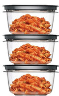 Rubbermaid Premier, Half Cup Premier Flex & Seal Food Storage Set, 6 Tritan Containers, 6 Grey Flex and Seal Lids, 12 Piece Bundle Set with Chalk Stickers and Pen