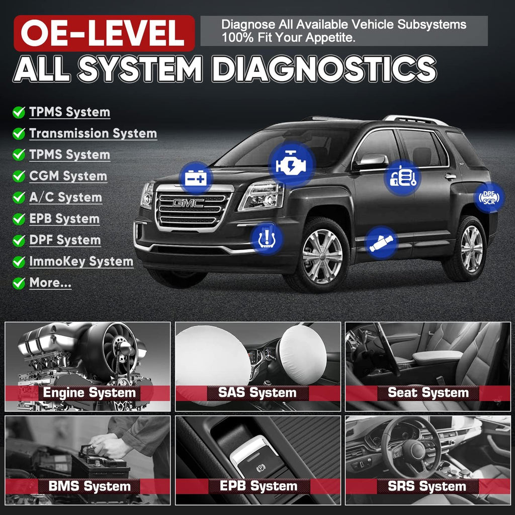 Diagnostic Scanner Tool with All Systems & TPMS Function A7