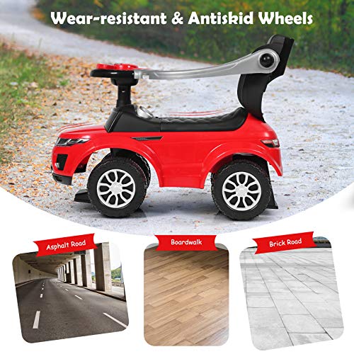 Ride on Push Car with Music, Light & Storage Pink 7q