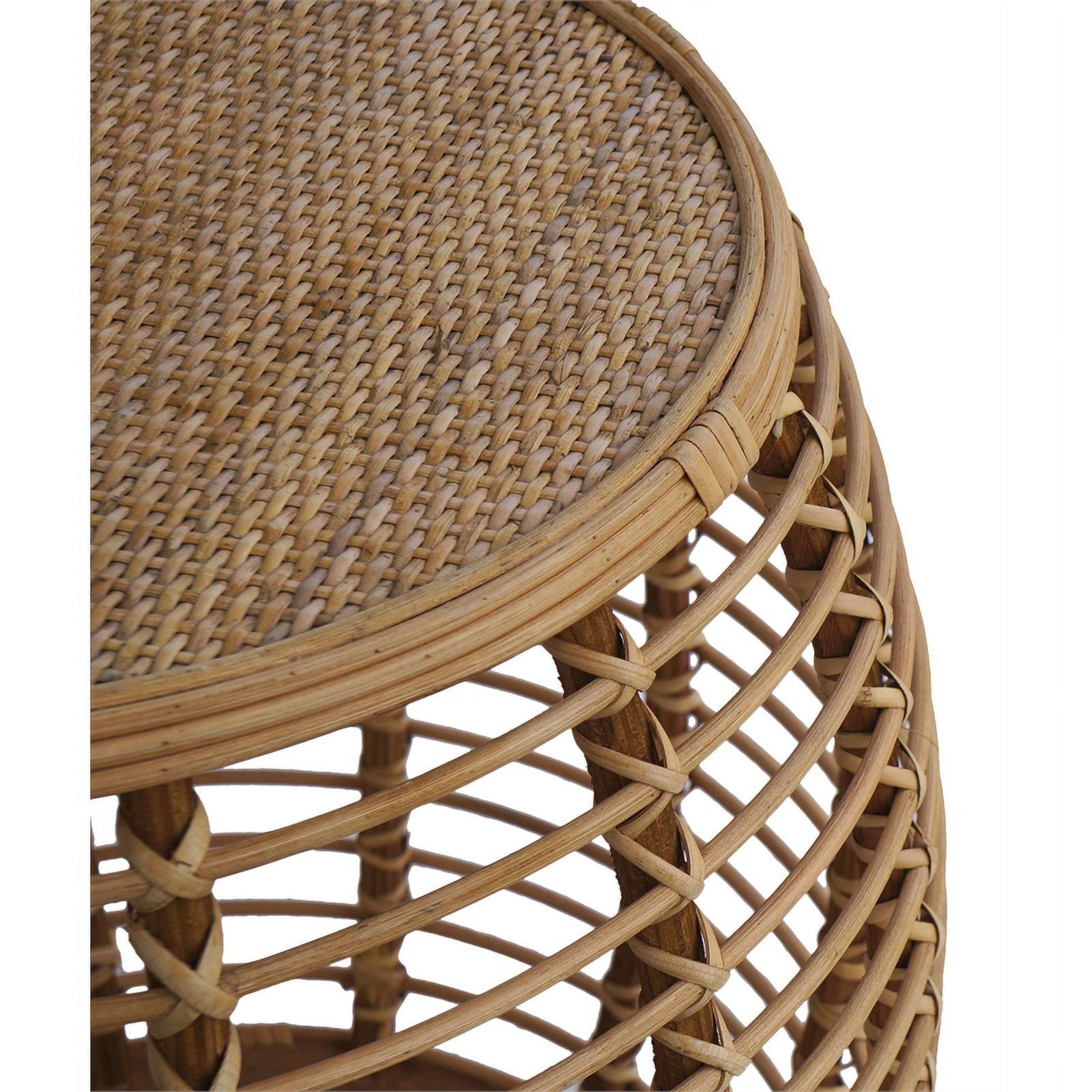 Rattan End Table Natural Espresso a7