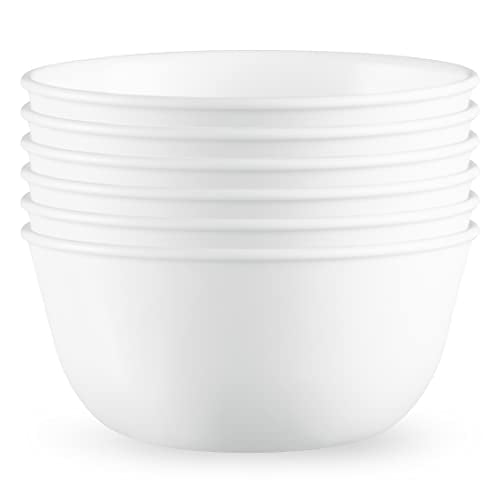 White Soup Cereal Bowls Set of 6 with Plates 8-Piece a7