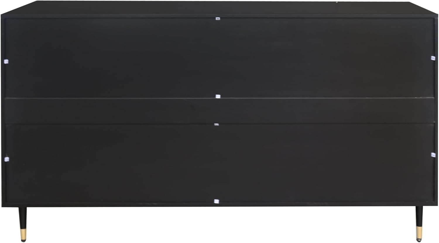 Buffet Cabinet with Locked Storage, Black Wood and Glass Doors m7