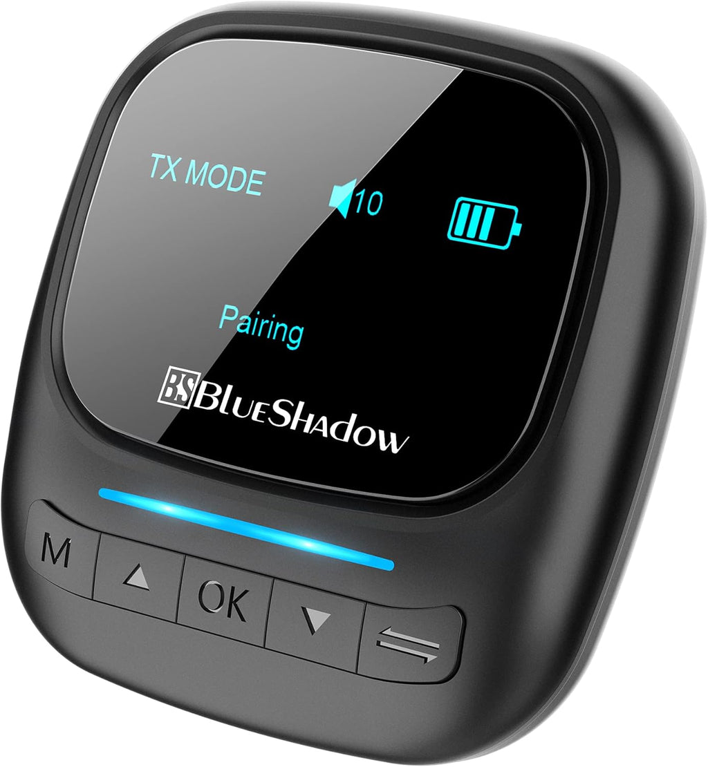 Bluetooth 5.0 Transmitter Receiver 2-in-1 Wireless Audio Adapter for TV PC Car A7k