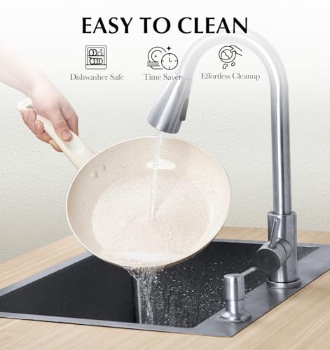 Nonstick Frying Pan 10 Inch Marble Coating a7