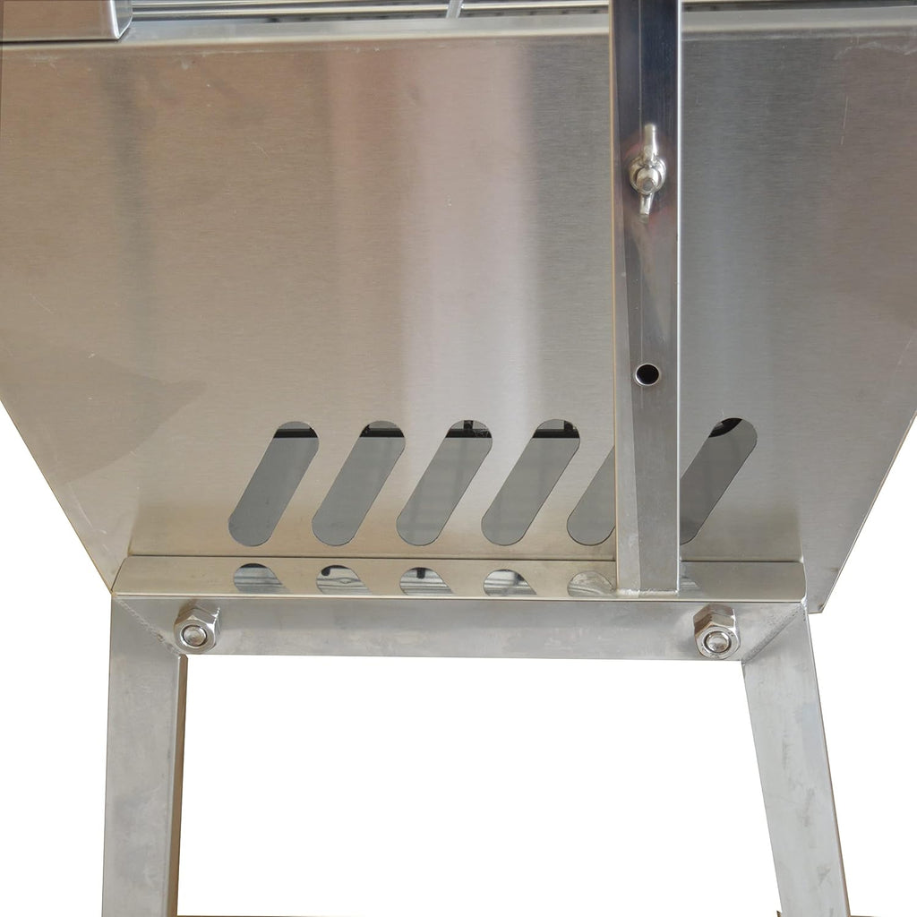 Rotisserie Grill Roaster 46 Inch Stainless Steel Charcoal Spit A7