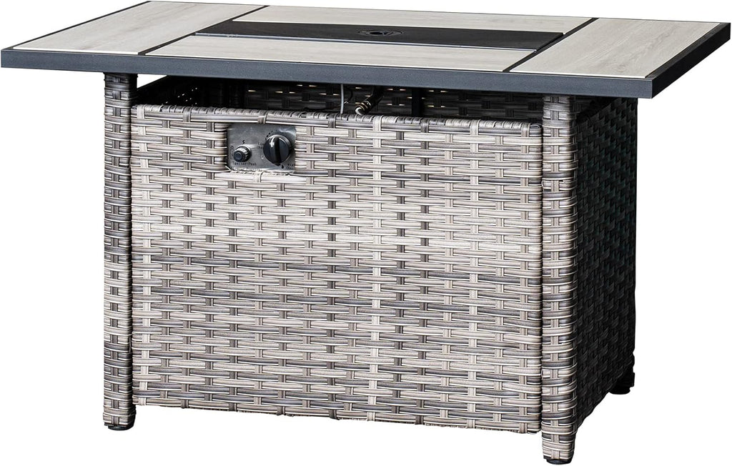 Outdoor Rectangle Gas Fire Table with Lid 42 inch A7