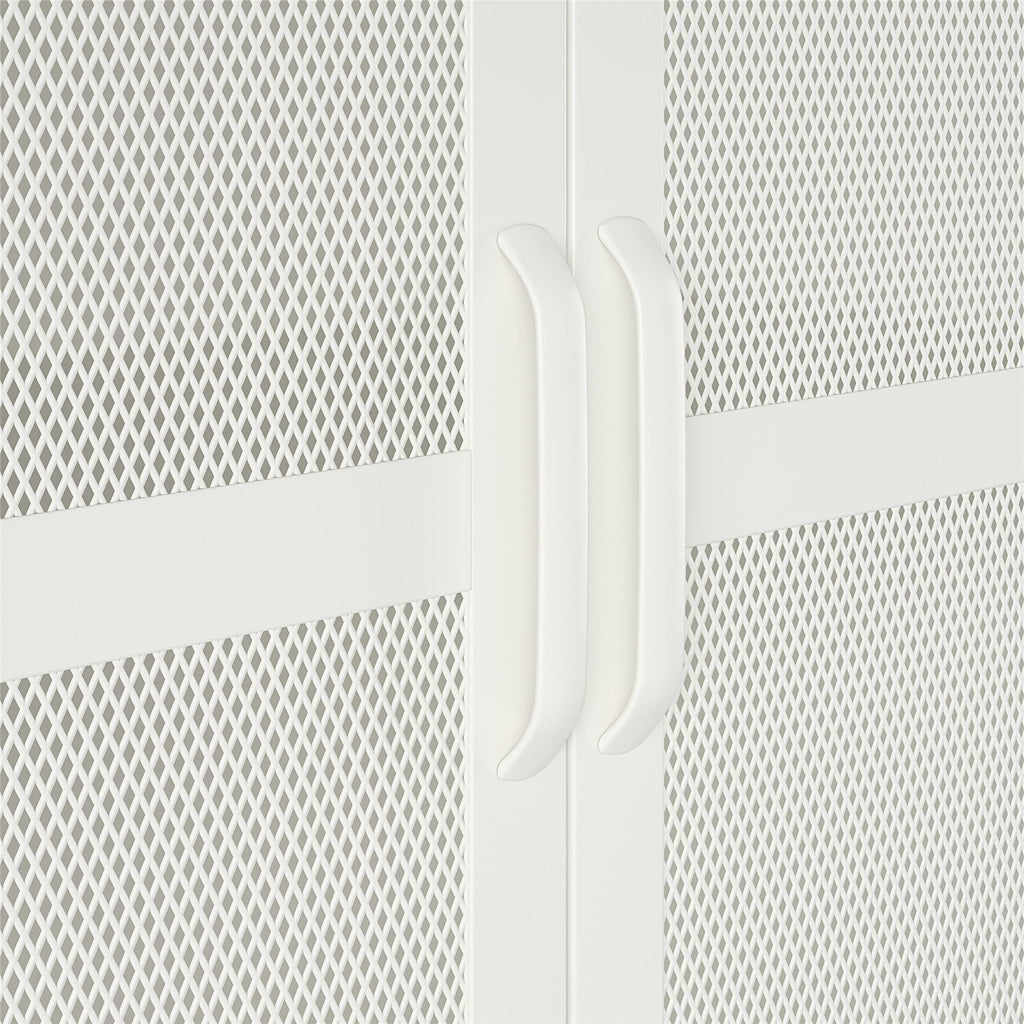 Metal Locker Storage Cabinet with Mesh Doors a7