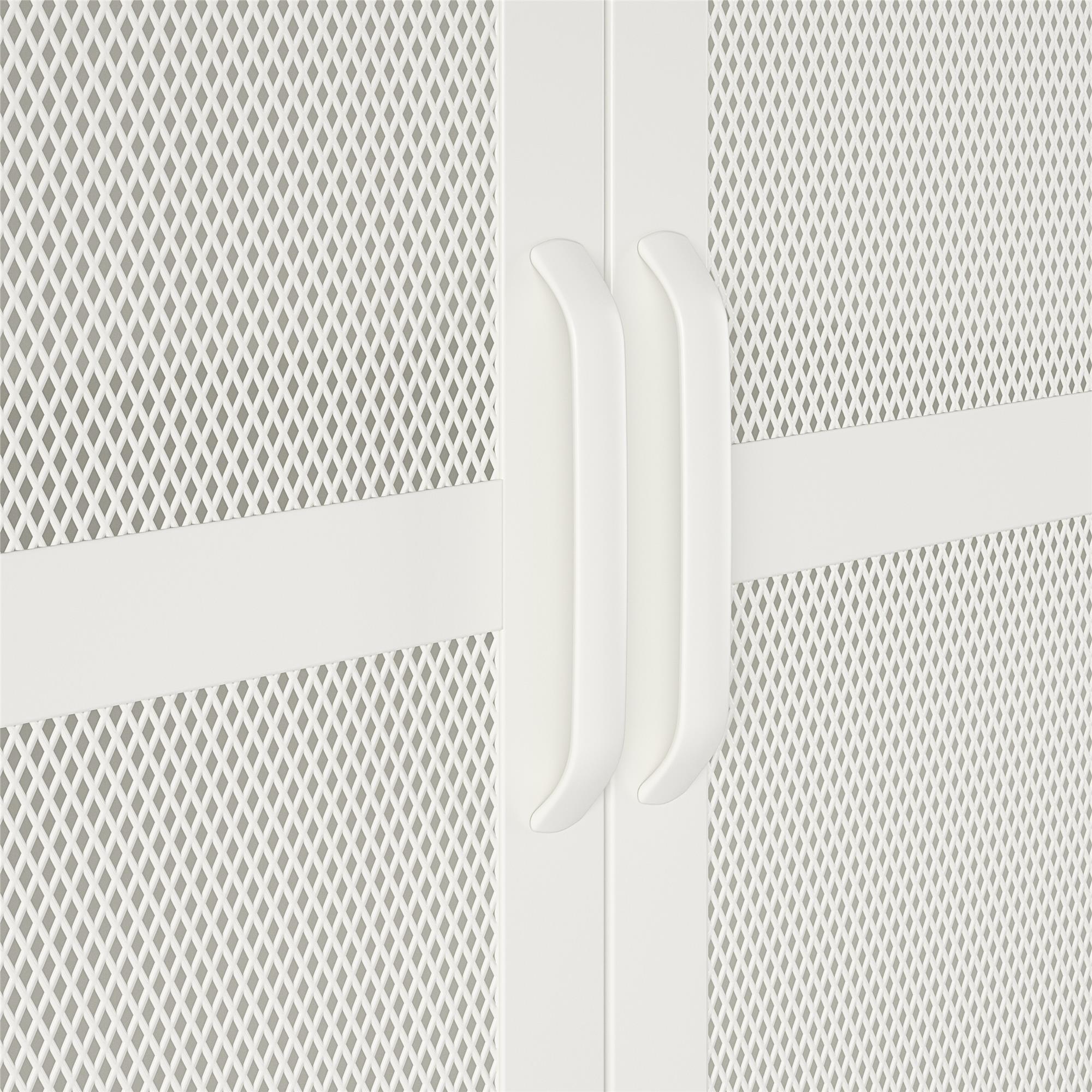 Metal Locker Storage Cabinet with Mesh Doors a7