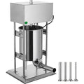 Vevor Electric Sausage Stuffer 10L/22lb Capacity, Vertical Meat Stuffer Variable Speed, Stainless Steel Sausage Filler with 4 Sa