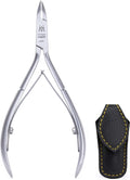 GERMANIKURE Luxury Cuticle Nipper in Leather Case, Double Sharpened, Ethically Made in Solingen Germany