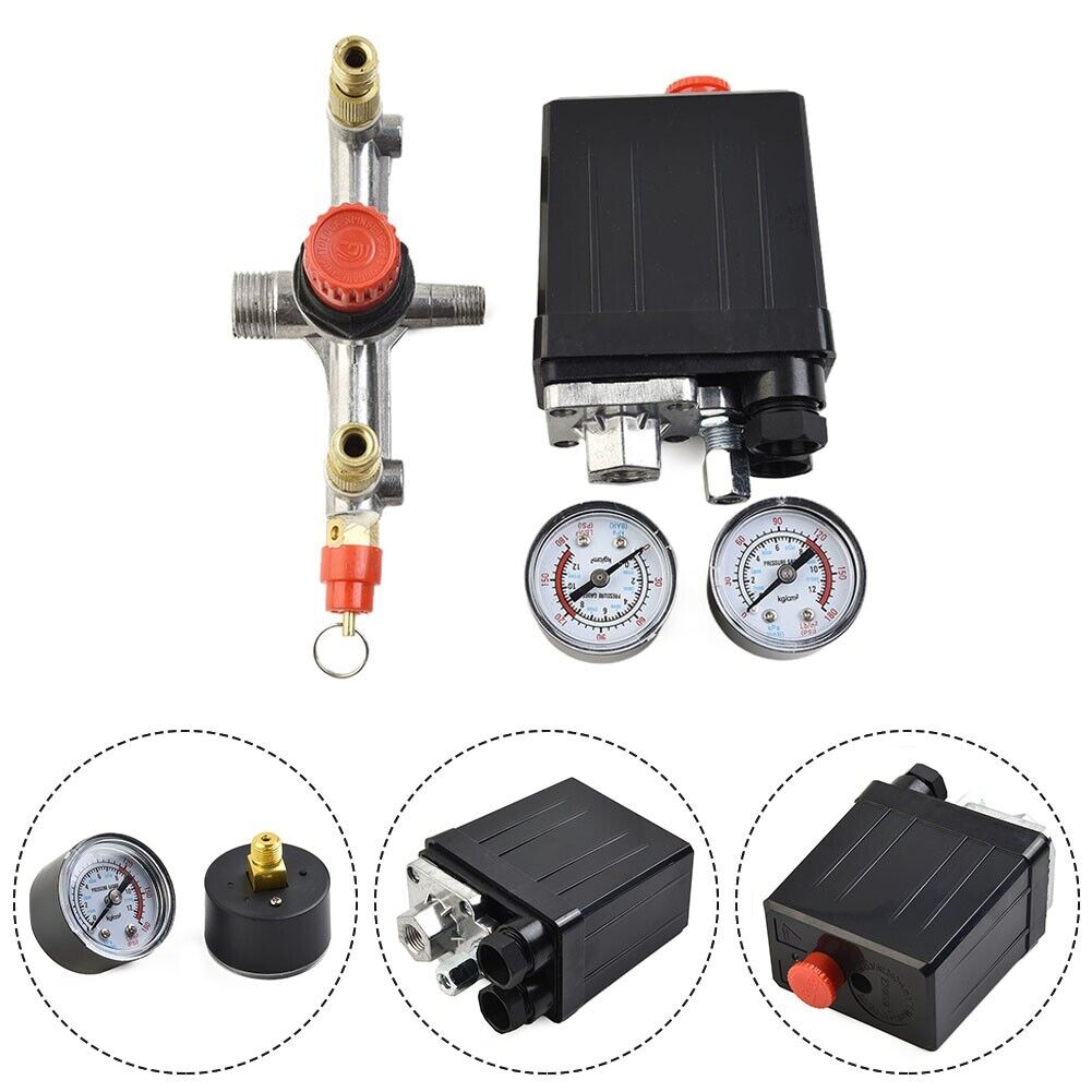 Air Compressor Pressure Switch Valve Manifold Assembly k7