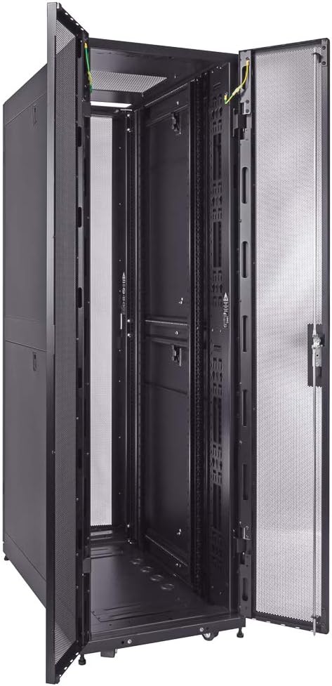 42U Server Rack Cabinet 1000mm Depth Perforated Door Black k7