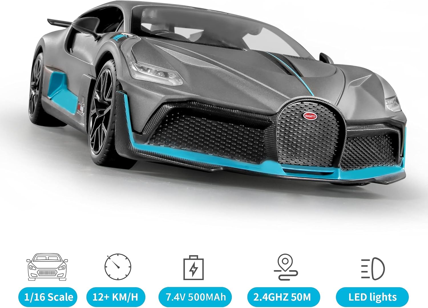 Remote Control Car 1/12 Scale with Lights and Detachable Steering Ring k7