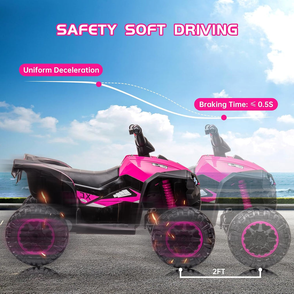 Kids Electric Ride-On ATV 12V Pink A7