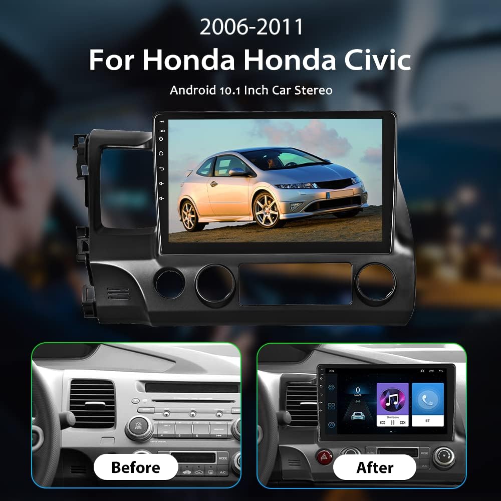 Car Stereo 10.1 Inch Touch Screen Radio with Navigation Bluetooth Fm7
