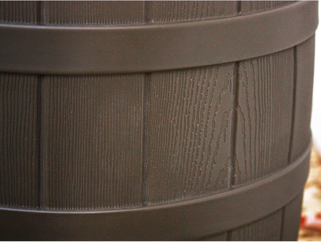Rain Barrel Water Storage Collector with Brass Spigot Flat Back Oak 5 Pack k7