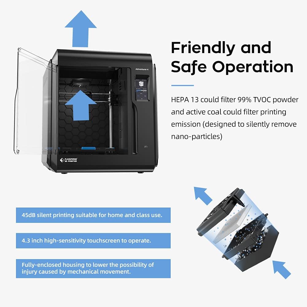 3D Printer Leveling-Free with Quick Nozzle and HD Camera a7