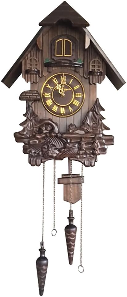 Wall Cuckoo Clock Wooden Hand-Carved Black Forest A7