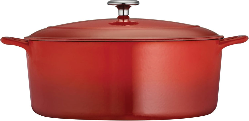 Enameled Cast Iron Dutch Oven 7-Quart Red a7
