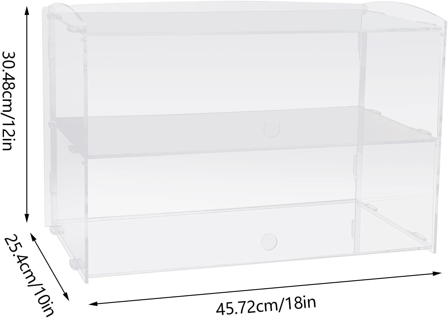 Acrylic Bakery Display Case 2 Tier A7