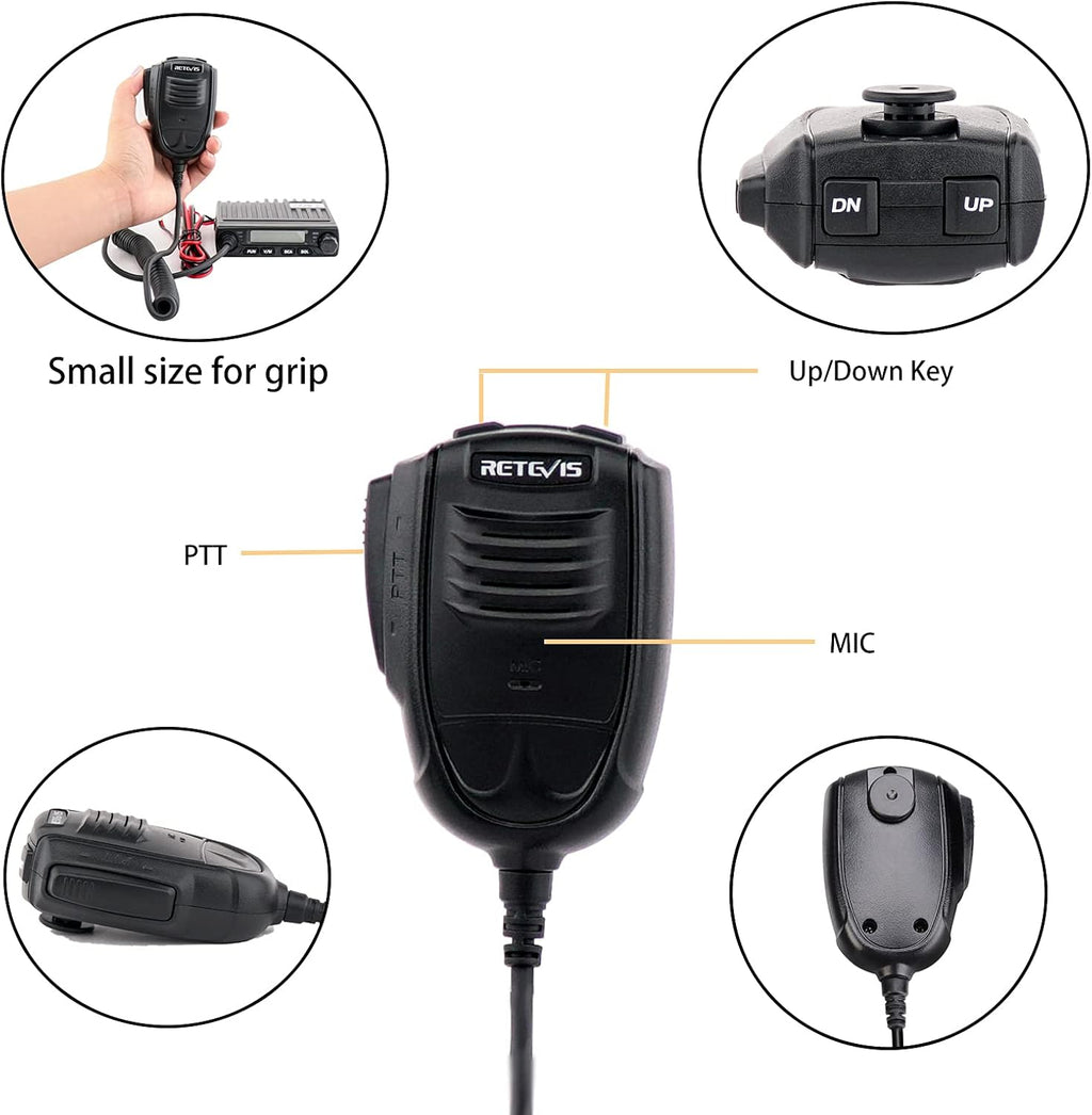 Mobile Radio Long Range LCD Display 199 Channels with Microphone k7