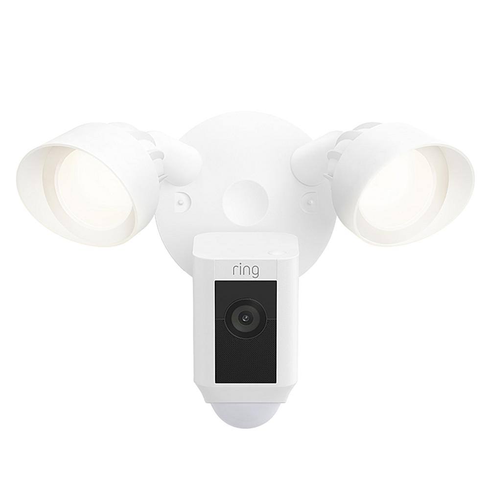 Ring Security Floodlight Cam Wired Plus with Ring Assist+ - White