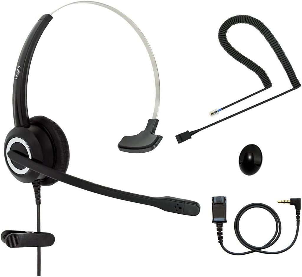 VoIP Headset Noise Cancelling HD Voice 3.5mm Adapter Binaural k7