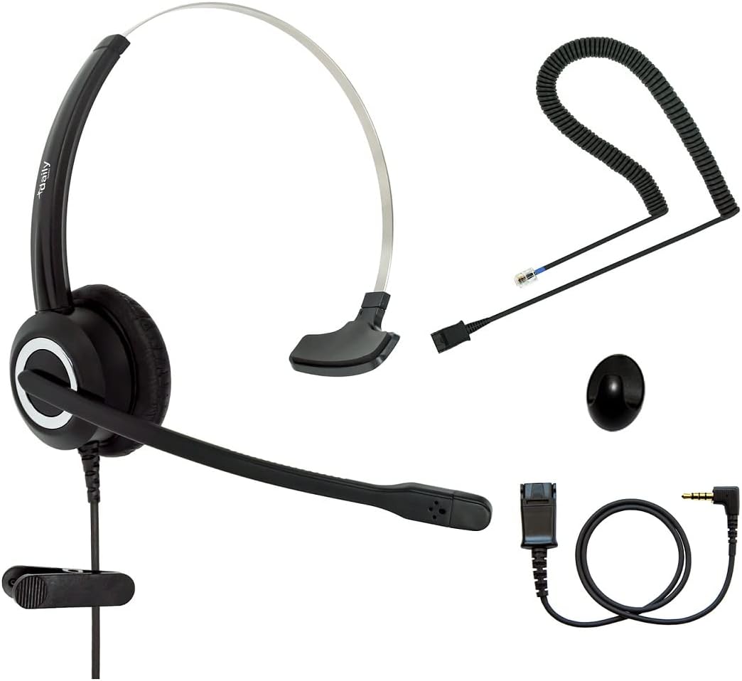 VoIP Headset Noise Cancelling HD Voice 3.5mm Adapter Binaural k7