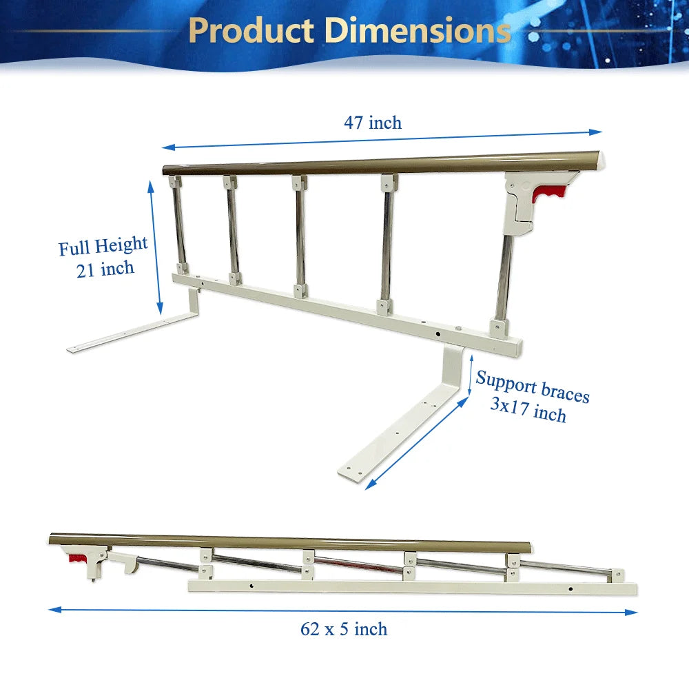 Bed Rail for Elderly Safety Assist Handle Adjustable Support k7