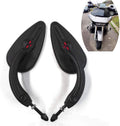 HTTMT MT383-SC-BK Black Teardrop Skull Zombie Mirrors Compatible with Sportster Dyna Touring Dyna Wide Glide EFI FXDWGI