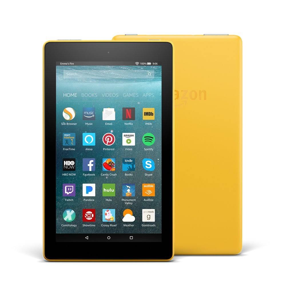 Amazon Fire 7 Tablet with Alexa, 7x22 Display, 16GB - Canary Yellow